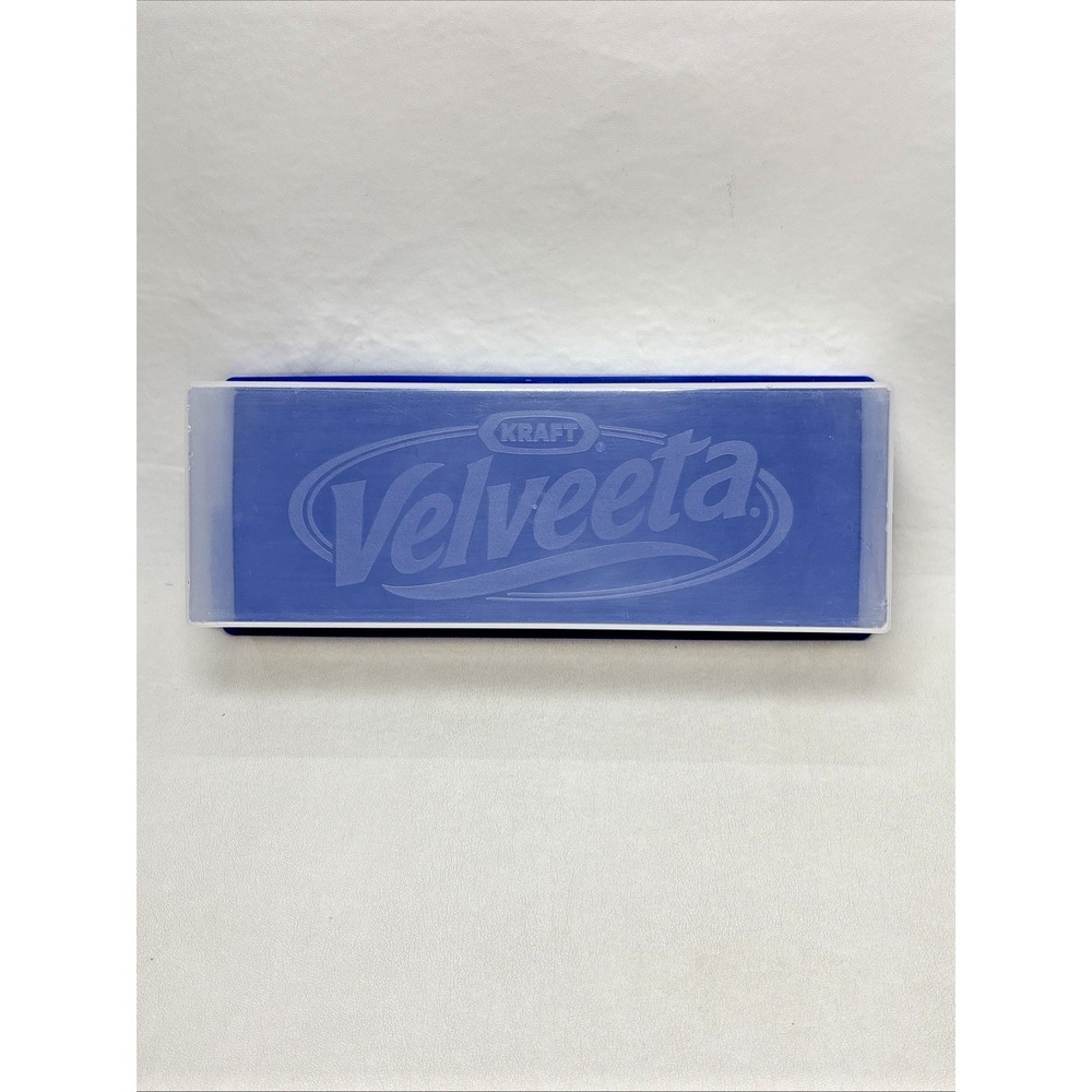 Kraft Velveeta Cheese Box Keeper Storage Container Blue Plastic 2 lb Block